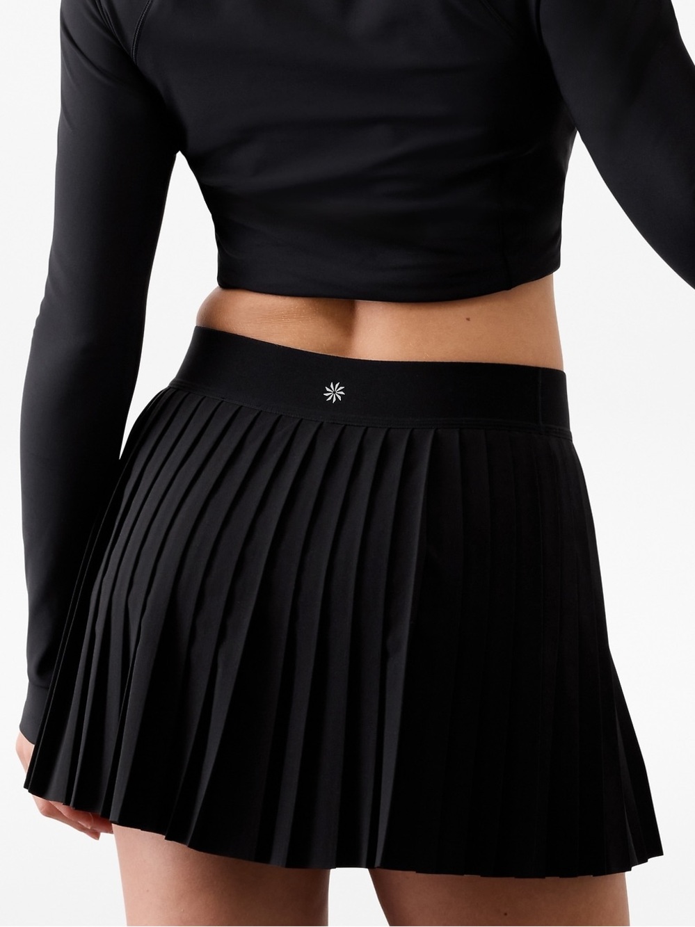 Athleta Match Point Skort Black Tennis Pleated Golf Pickleball Casual Medium New